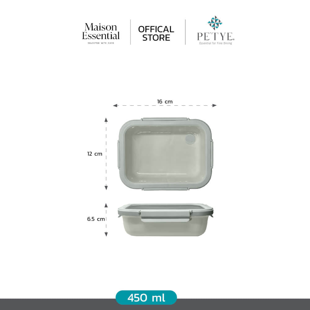 กล่องอาหาร เซรามิก PETYE รุ่น RC100 0.45 ลิตร สีเขียว_2
